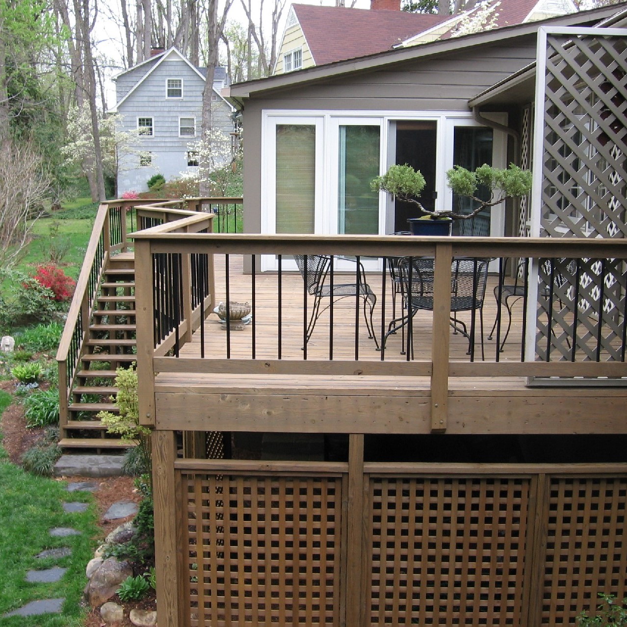 Deck with sandstone stain